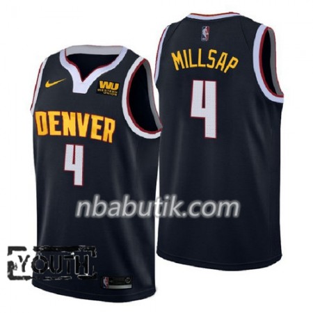 NBA Børn Trøje Denver Nuggets Paul Millsap 4 2018-2019 Nike Navy Swingman